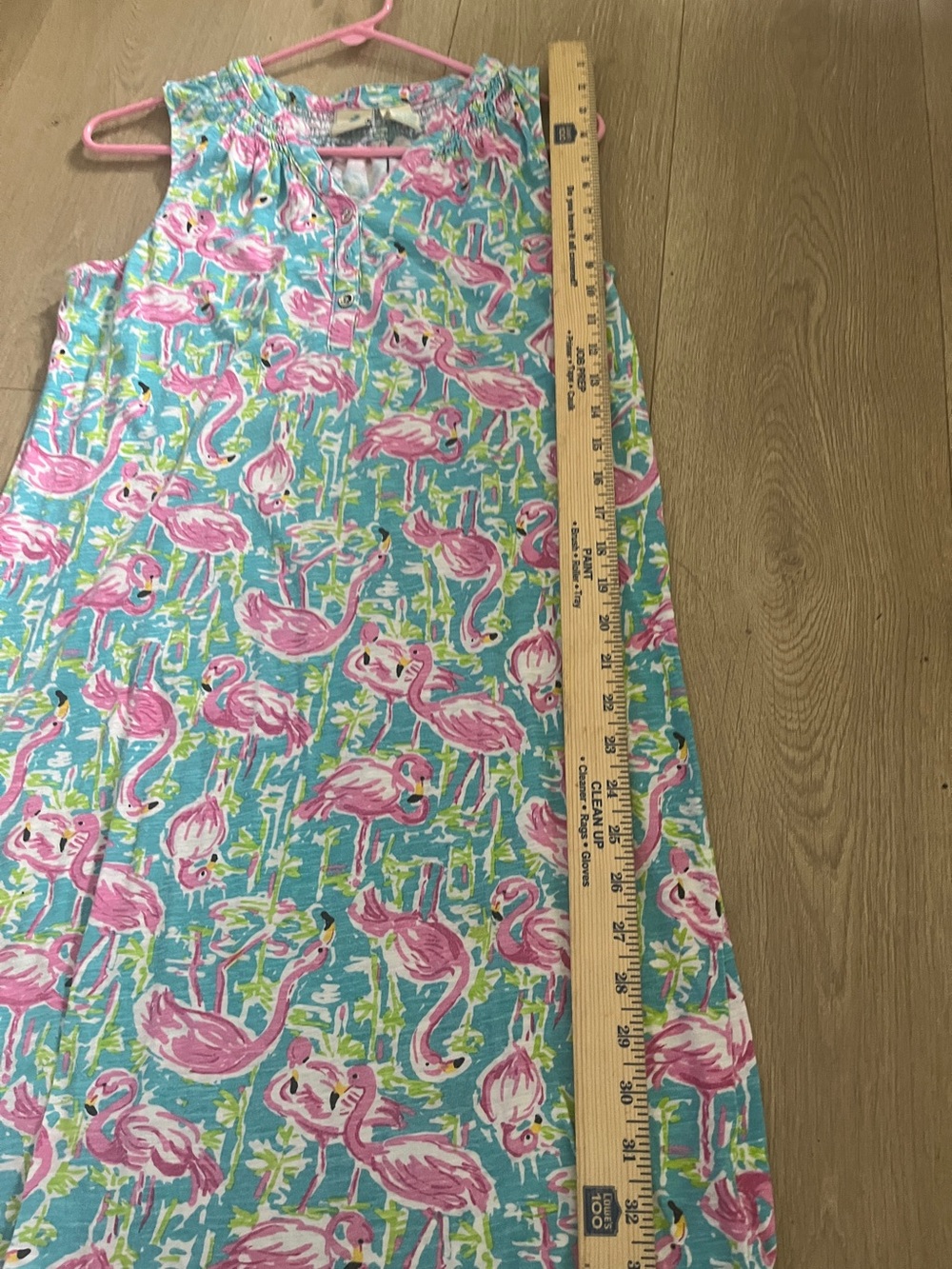 Caribbean Joe Flamingo Tropical Shift Dress Medium | Pink Blue Sleeveless Beach - Picture 14 of 16